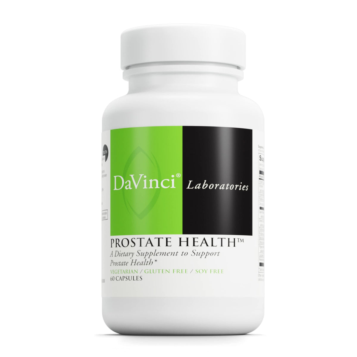 DAVINCI Labs Prostate Health - Helps to Support Prostate Health Urinary Health & Mens Health with Saw Palmetto Zinc Green Tea Extract & More* - 60 Vegetarian Capsules (30 Servings)